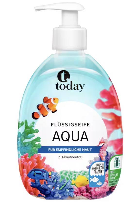 Today Flüssigseife Aqua 500 ml für empfindliche Haut online kaufen | Cashback Gutschein REWE EDEKA METRO – Cleaning Help