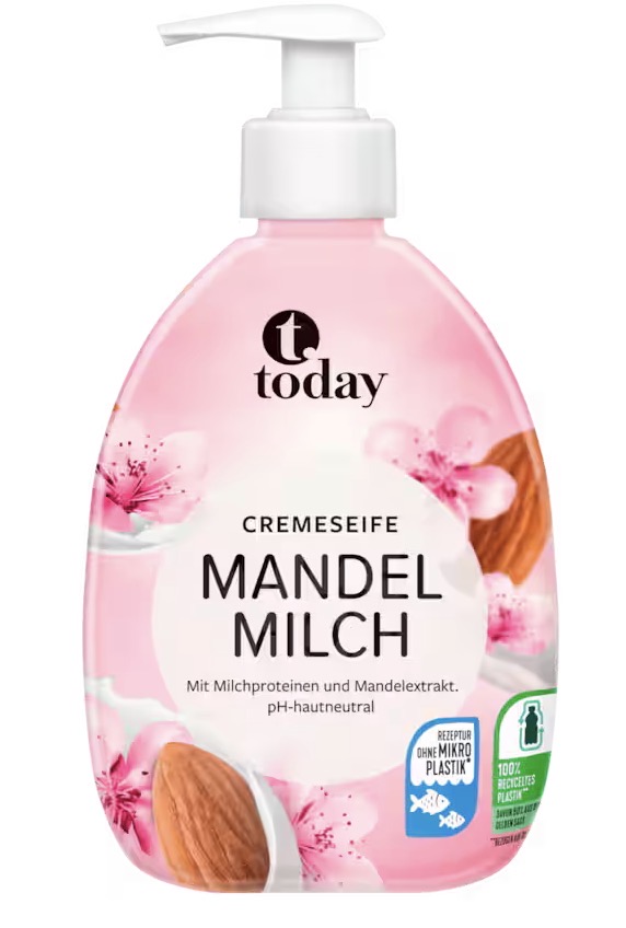 Today Cremeseife Mandelmilch 500 ml – mit Cashback Gutschein (REWE, EDEKA, METRO) | Cleaning Help