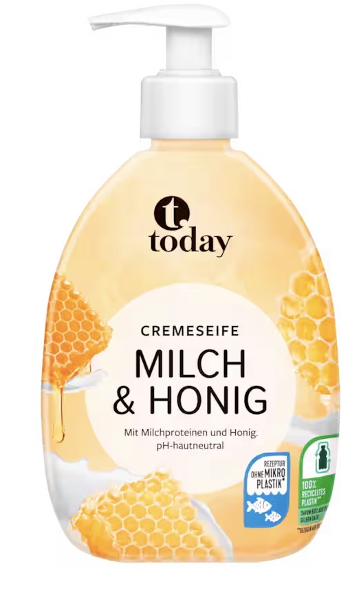 Today Cremeseife Milch & Honig 500 ml – mit Cashback Gutschein (REWE, EDEKA, METRO) | Cleaning Help