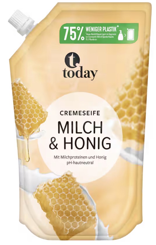 Today Cremeseife Nachfüllbeutel Milch & Honig 1000 ml online kaufen | Cashback Gutschein REWE EDEKA METRO – Cleaning Help