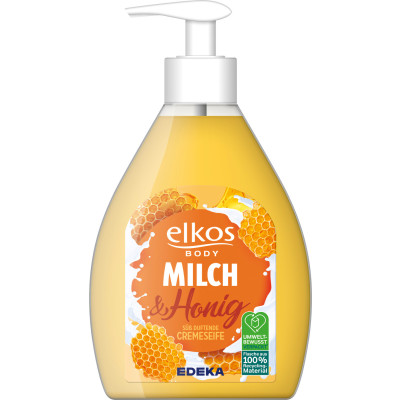 elkos Cremeseife Milch & Honig 500 ml online kaufen | Cashback Gutschein REWE EDEKA METRO – Cleaning Help