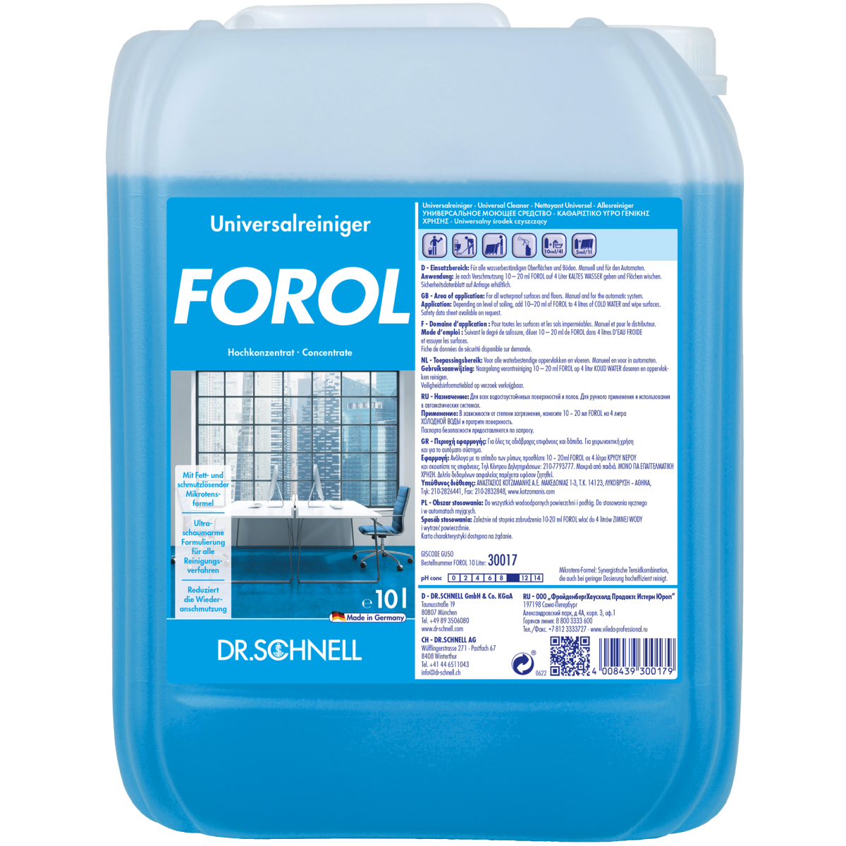DR.SCHNELL Forol Universalreiniger 10 Liter online kaufen | Cashback Gutschein REWE EDEKA METRO – Cleaning Help