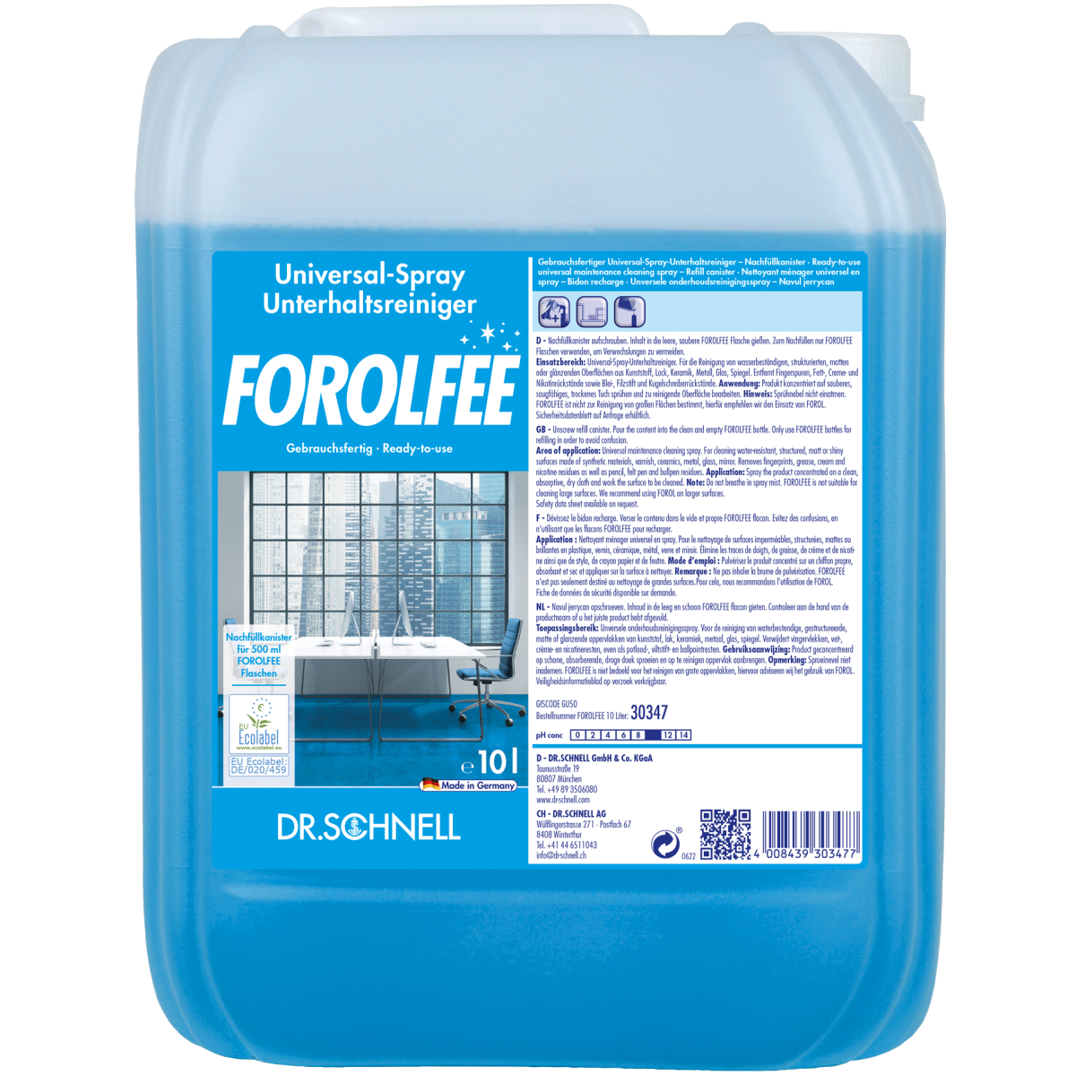 DR.SCHNELL Forolfee Universalreiniger 10 Liter online kaufen | Cashback Gutschein REWE EDEKA METRO – Cleaning Help