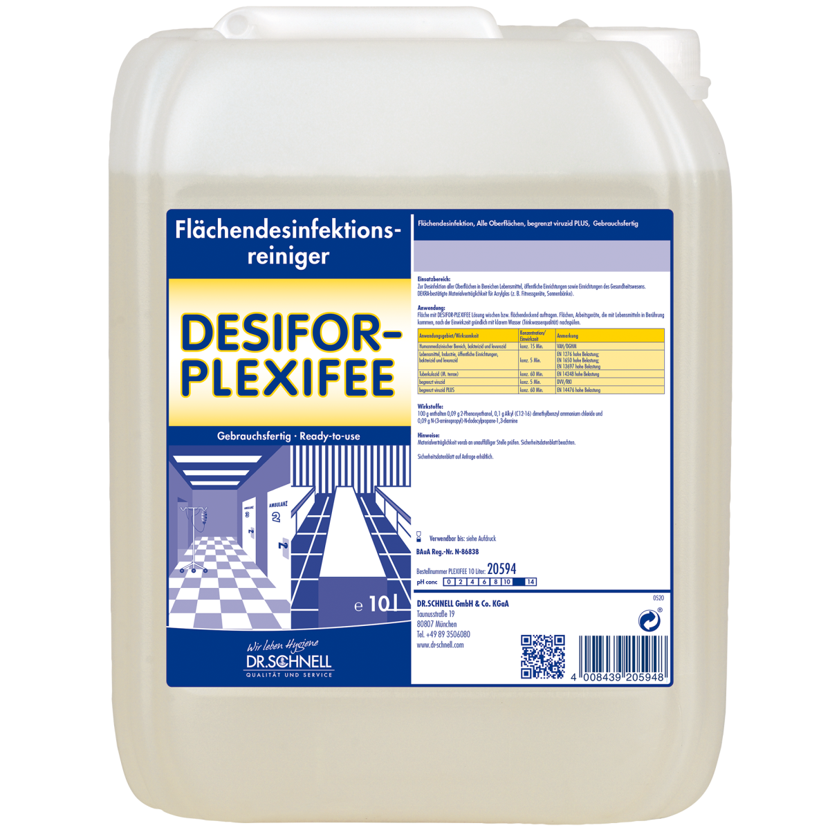 DR.SCHNELL Desifor Plexifee Flächendesinfektionsreiniger 10 Liter online kaufen | Cashback Gutschein REWE EDEKA METRO – Cleaning Help
