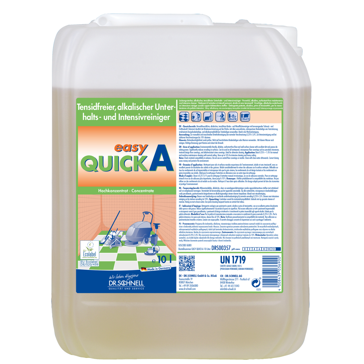 DR.SCHNELL EASY QUICK A Unterhalts- und Intensivreiniger Kanister 10 Liter online kaufen | Cashback Gutschein REWE EDEKA METRO – Cleaning Help