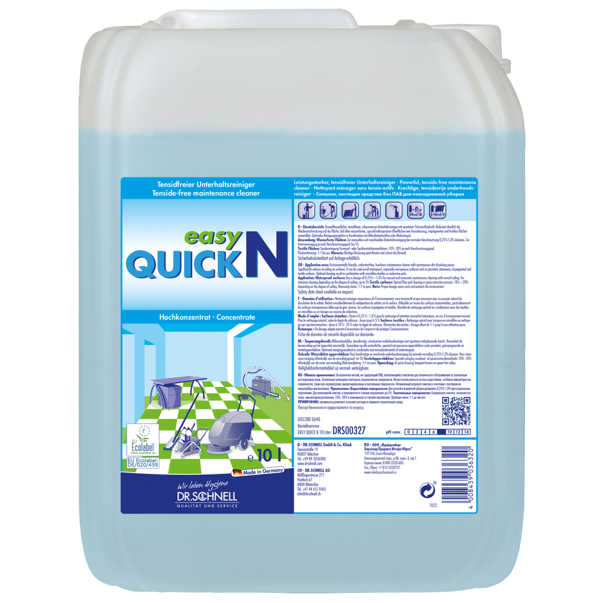 DR.SCHNELL EASY QUICK N Universalreiniger 10 Liter online kaufen | Cashback Gutschein REWE EDEKA METRO – Cleaning Help