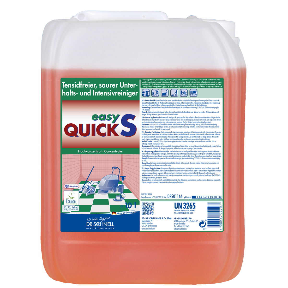 DR.SCHNELL EASY QUICK S Unterhalts- und Intensivreiniger 10 Liter online kaufen | Cashback Gutschein REWE EDEKA METRO – Cleaning Help